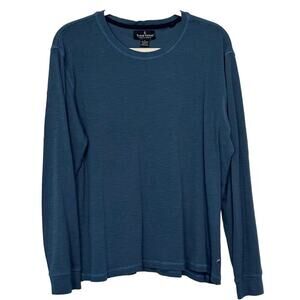 Tailor‎ Vintage Men's Long Sleeve Crewneck T-Shirt Blue Size L